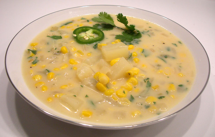 Corn And Green Chili Chowder