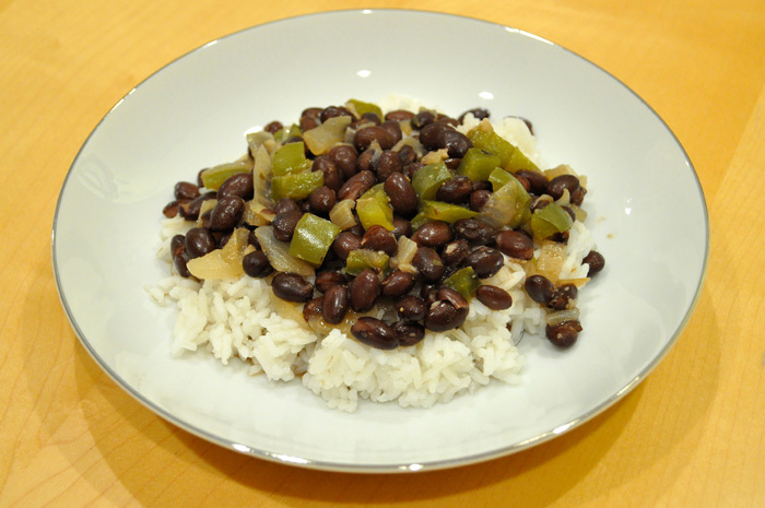 Frijoles Negros (Cuban Black Beans) over Rice