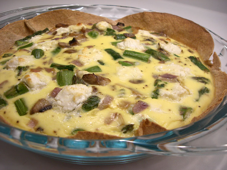 Goat Cheese and Asparagus Quiche