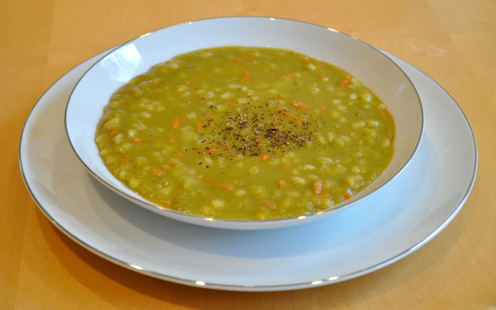 Smashed Pea & Barley Soup